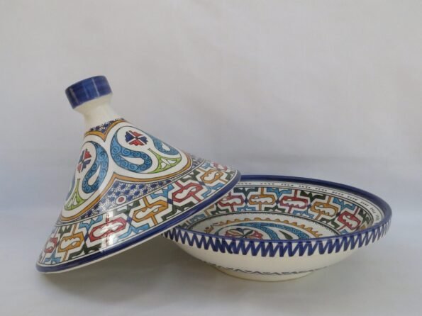 Moroccan ceramic tagine/ hand-painted tagine/decorative handmade tagine/kitchenware/serving tagine/ceramic tagine pot/ - Image 2