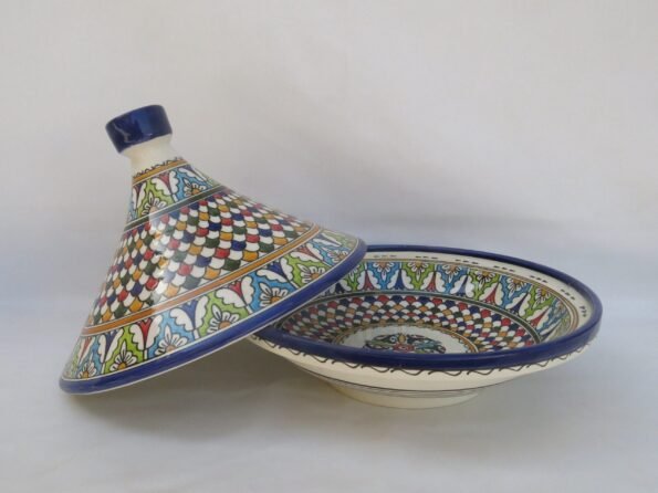 Moroccan ceramic tagine/ hand-painted tagine/decorative handmade tagine/kitchenware/serving tagine/ceramic tagine pot/ - Image 3