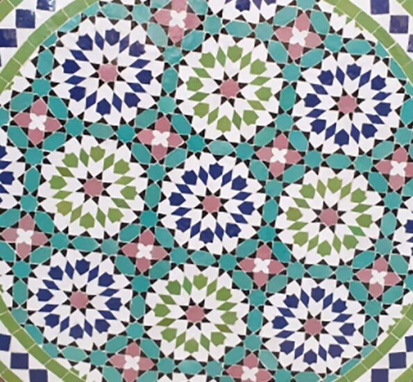 Handcrafts Patio Coffee Tiles Table in Moroccan Mosaic for outdoor and indoor - Image 2