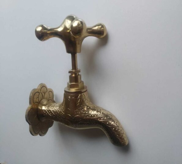 Sink faucet, Brass Sink Faucet, Bathroom Wall Mount Moroccan DÃ©cor For Farmhouse, Kitchen And Washrooms Wash Basin Faucet Tap Handle - Image 3