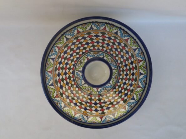 Moroccan ceramic tagine/ hand-painted tagine/decorative handmade tagine/kitchenware/serving tagine/ceramic tagine pot/ - Image 2