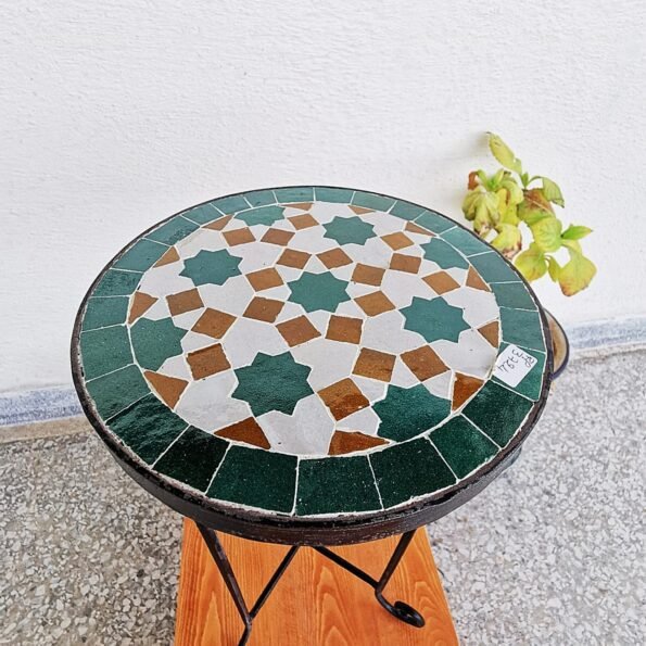 Garden Patio Handmade Outdoor Decor Table  - CUSTOM Mid Century Table- Farmhouse Handmade Colorful Artwork - Interior Design - Image 6