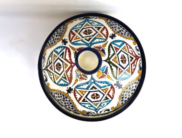 Moroccan ceramic tagine/ hand-painted tagine/decorative handmade tagine/kitchenware/serving tagine/ceramic tagine pot/ - Image 3