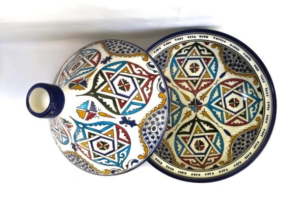 Moroccan ceramic tagine/ hand-painted tagine/decorative handmade tagine/kitchenware/serving tagine/ceramic tagine pot/