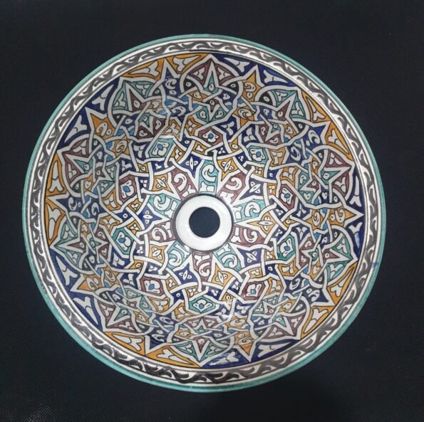 Moroccan ceramic sink wash basin