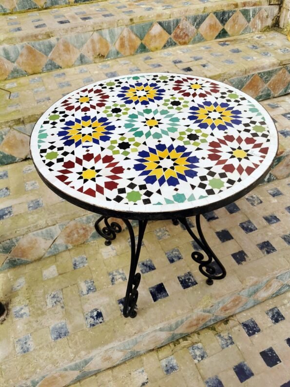 Handcrafted Mosaic Coffee Table - Side Table - Accent Table - Mid Century Modern Mosaic Decor - Fully Customizable - Image 5