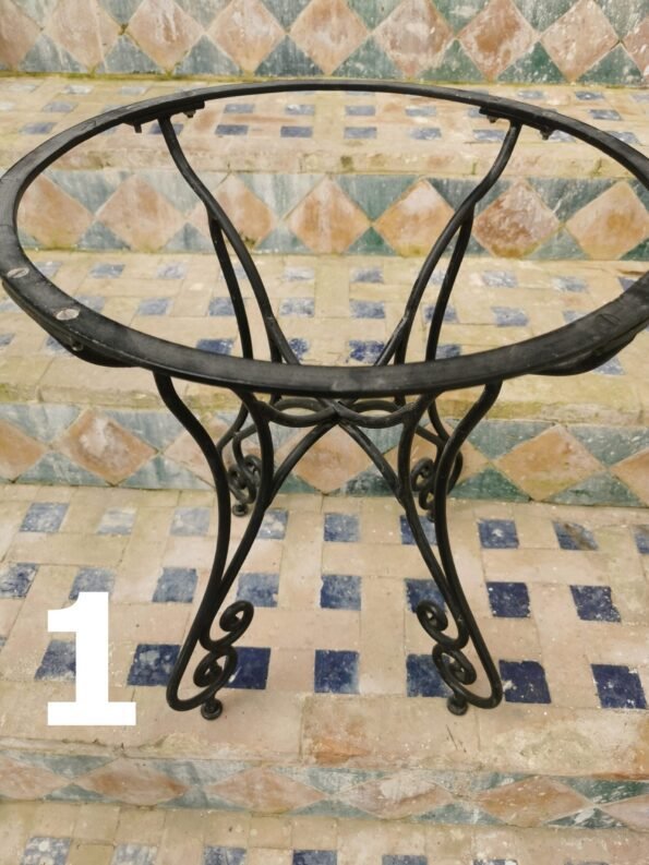 Handmade Outdoor Coffee Table - Complicated Mosaic Pattern Table - Bistro Mosaic Table - Zellige Mosaic Table - Handmade Mosaic Art - Image 10