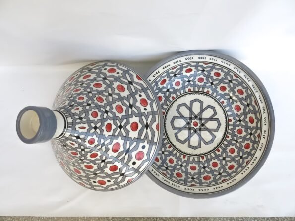 Moroccan ceramic tagine/ hand-painted tagine/decorative handmade tagine/kitchenware/serving tagine/ceramic tagine pot/