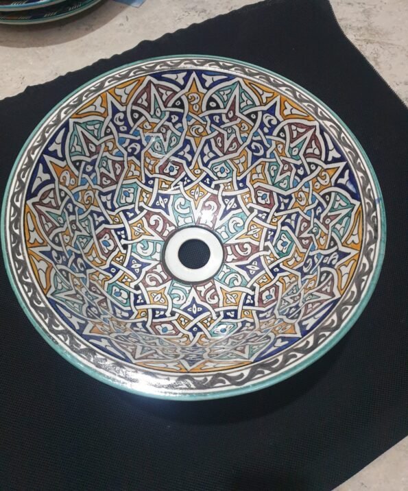 Moroccan ceramic sink wash basin - Image 4