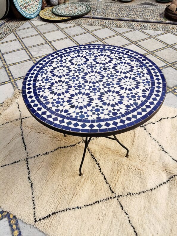 Solid Mosaic Table - Crafts Mosaic Table - Mosaic Table Art - Mid Century Mosaic Table - Image 5