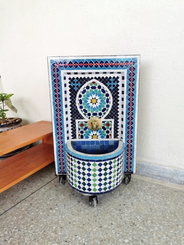 CUSTOMIZABLE Garden Patio Rustic Outdoor Wall Water Fountain  - Mosaic Artwork - Handmade Wall Fountain - Image 2