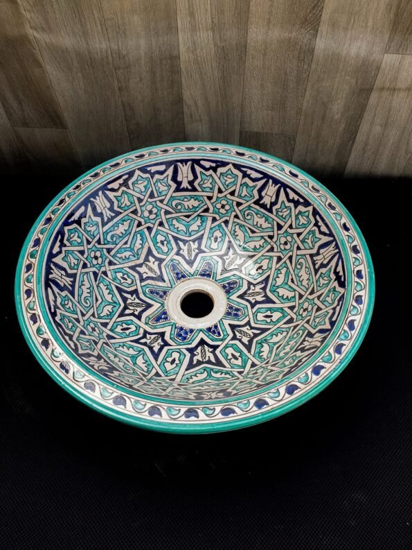 Moroccan ceramic sink wash basin - Image 3