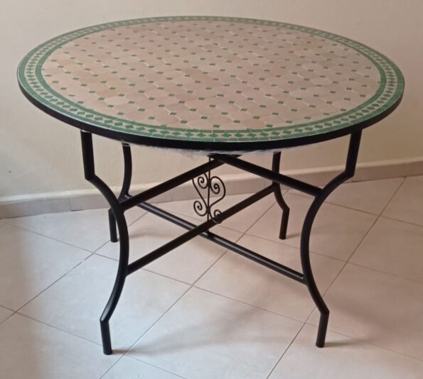 Personalized Moroccan Bistro Coffee Table with Handmade Mosaic Art - Image 4