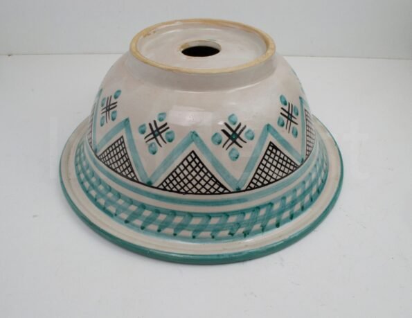 Ceramic Handmade Table Top vessel Sink Hand Painted Moroccan Washbasin for Bathroom - Image 8