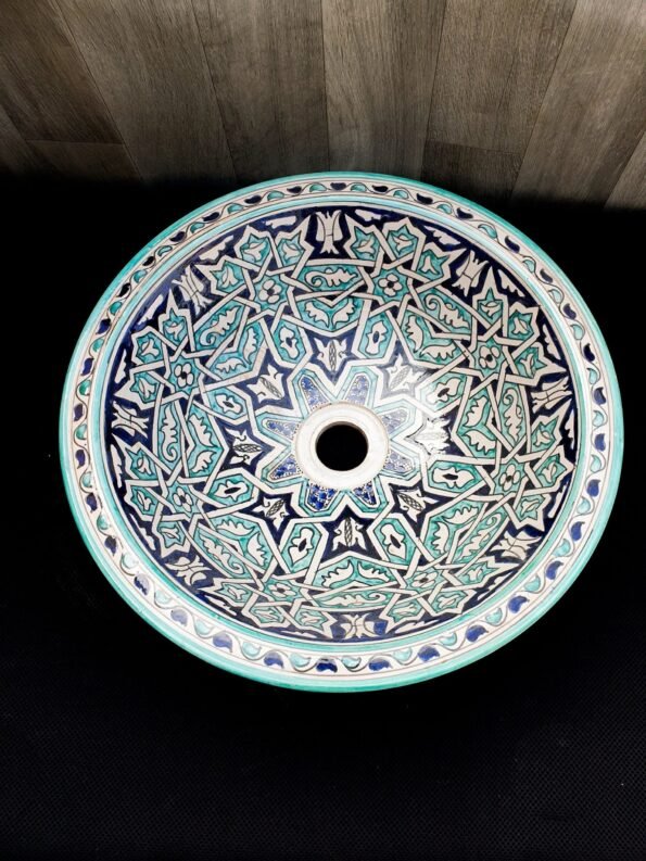 Moroccan ceramic sink wash basin