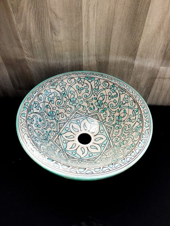 Moroccan ceramic sink wash basin