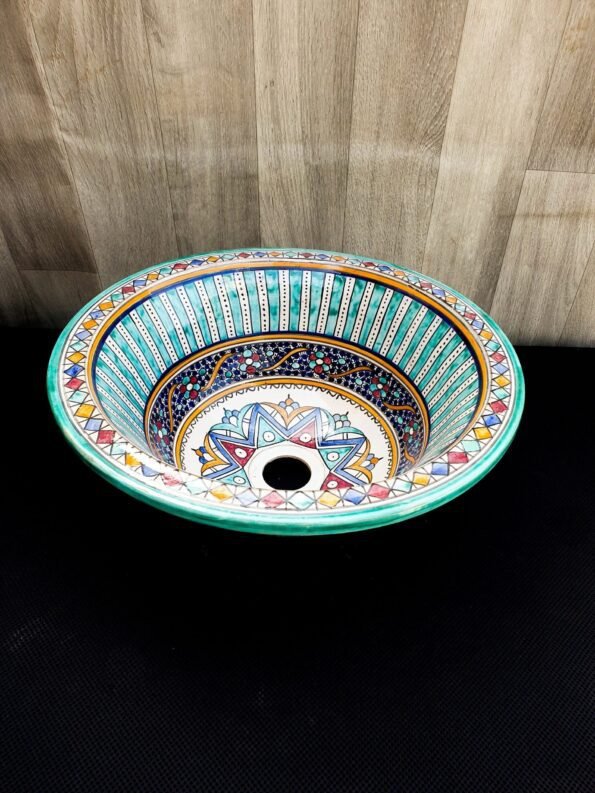 Moroccan ceramic sink wash basin