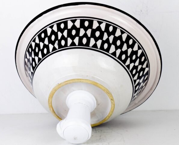 Pottery Handmade Vessel Sink Painted Moroccan Washbasin for Bathroom and guest bathroom - Image 9