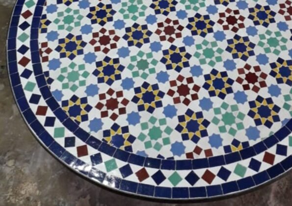 Moroccan Mosaic Handmade Rustic Coffee Table - Image 3