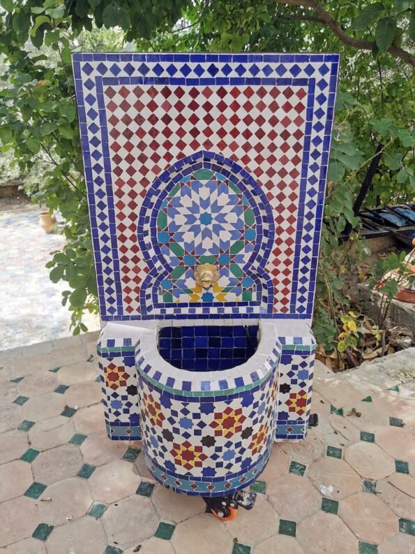 CUSTOMIZABLE Garden Patio Rustic Outdoor Wall Water Fountain  - Mosaic Artwork - Handmade Wall Fountain - Image 2