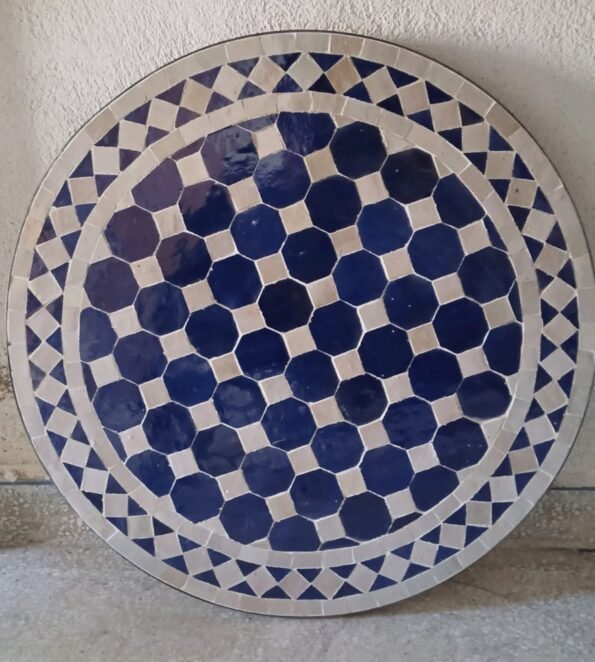 Handmade Moroccan Blue craft Mosaic Patio Tiles Table