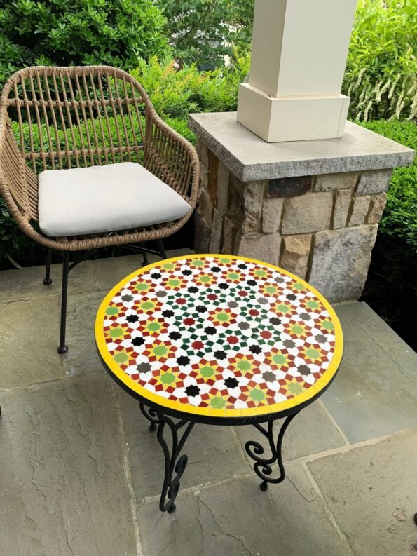 CUSTOMIZABLE Mosaic Table - Patio Coffee Table - Custom Your Table's Colors And Height