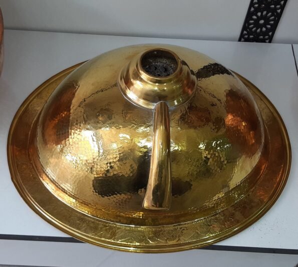 vintage Moroccan brass hand hammered round sink wash basin, handcrafted sink with Moroccan design - Image 3