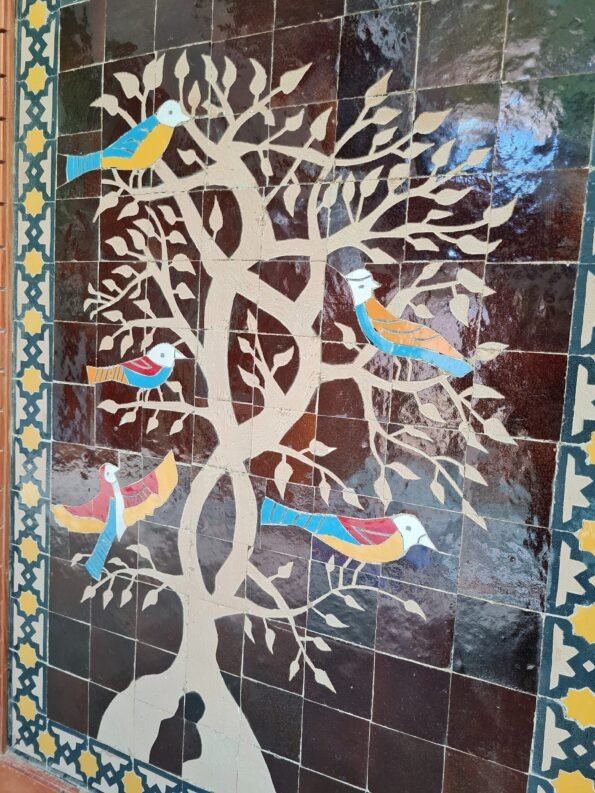 Birds On Engraved Tree Hanging Wall Decor - Mosaic Wall Art - Piece By Piece ART Work - + 300 Tiles - Handmade Wall Mount ART - Wall Decor - Image 6