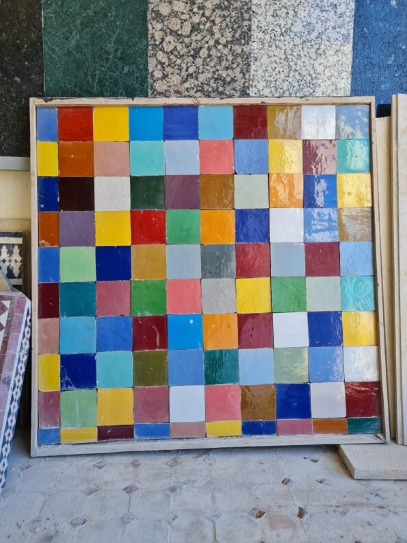 Outdoor CUSTOMIZABLE Emerald Green Mosaic SQUARE Table - Mosaic Table Art - Mid Century Mosaic Table  GIFT - Image 8