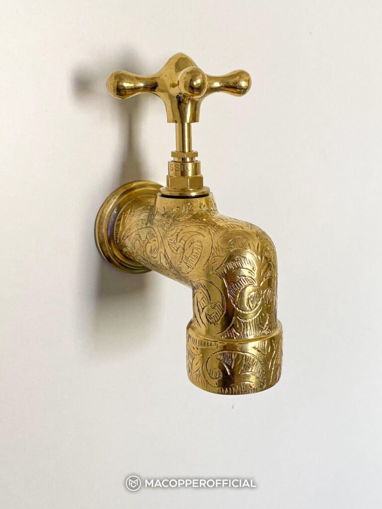 Unlacquered brass faucet , Wall mounted bathroom faucet ,wall mount ...