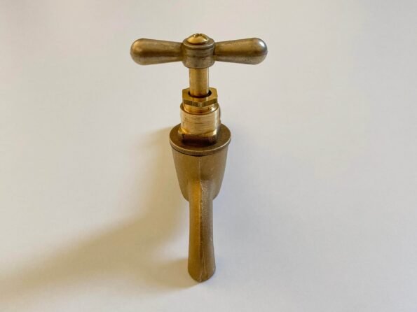 Brass Small Tap, Antique Styled Small Water Tap, Water Spigot for Garden, Farmhouse Bathroom Small Faucet, Handmade Outdoor Tap - Image 3