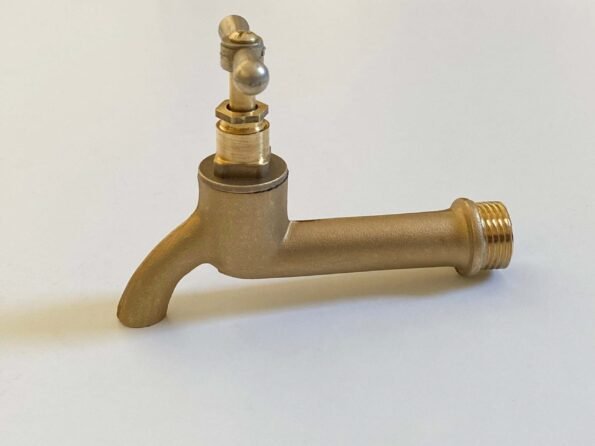 Brass Small Tap, Antique Styled Small Water Tap, Water Spigot for Garden, Farmhouse Bathroom Small Faucet, Handmade Outdoor Tap - Image 7