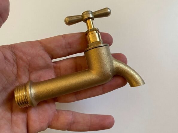 Brass Small Tap, Antique Styled Small Water Tap, Water Spigot for Garden, Farmhouse Bathroom Small Faucet, Handmade Outdoor Tap - Image 10