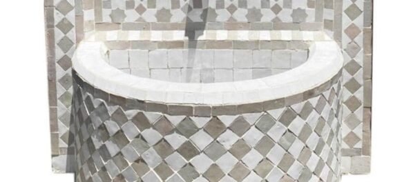 Moroccan Mosaic Fountain, terrace Indoor Decor, Fountain for garden art,Moorish mosaic tile fountain - Image 3