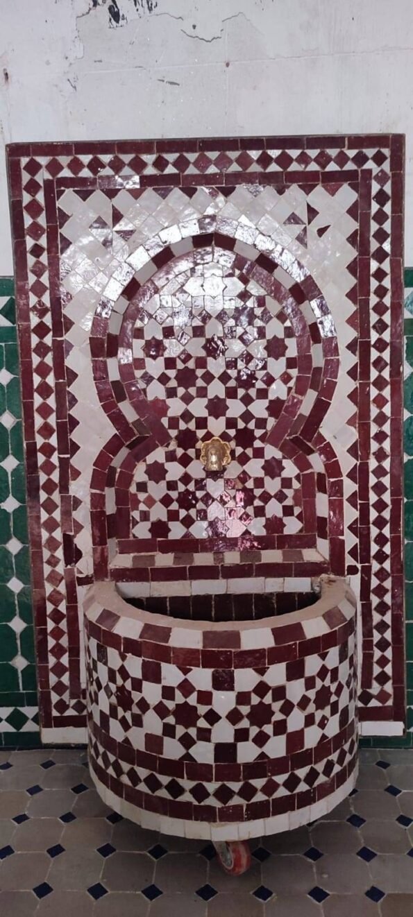 Moroccan outdoor Fountain Mosaic,  Fountain for garden art,Moorish mosaic tile fountain