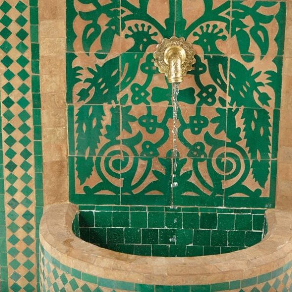 Outdoor Moroccan Mosaic Fountain ,Indoor Moroccan Tile Fountain ,Wall mosaic fountain - Image 4