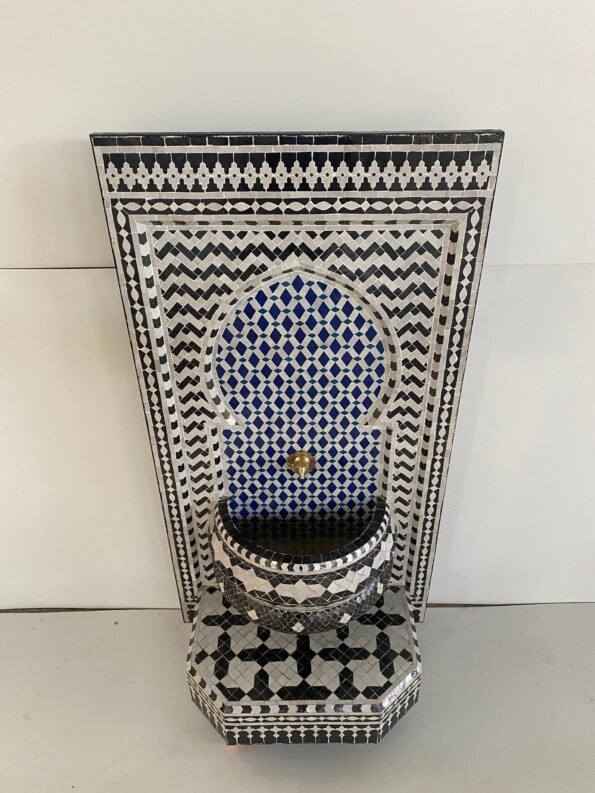 Wall Mosaic Fountain - Water Fountain Outdoor - Mid Century Garden Fountain - Moroccan Fountain -  Outdoor Waterfall - Image 5