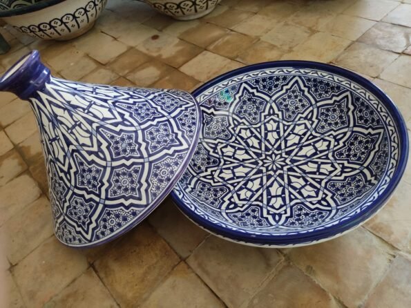 Moroccan Large ceramic tagine hand-painted taginedecorative handmade taginekitchenwareserving tagineceramic tagine pot - Image 7