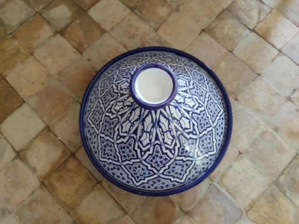 Moroccan Large ceramic tagine hand-painted taginedecorative handmade taginekitchenwareserving tagineceramic tagine pot - Image 9