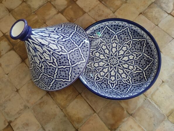 Moroccan Large ceramic tagine hand-painted taginedecorative handmade taginekitchenwareserving tagineceramic tagine pot - Image 8