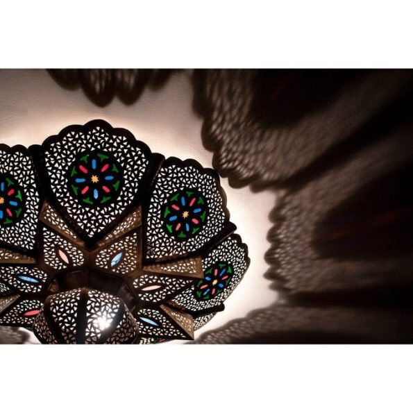 Moroccan Chandelier, Unique Ceiling light, Moroccan Lighting 60cm Diameter, Oriental Style Art Lamp - Image 4