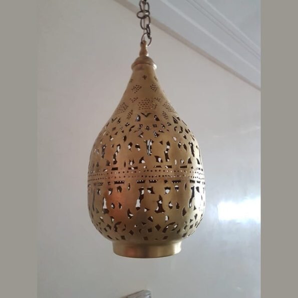 2 Pieces Moroccan Chandelier, Designer Ceiling Lamp, Hinge + 2 Drop lights, Handmade in our Workshop - Image 7