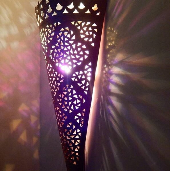 15,7 inches Moroccan Wall Sconce, Hanging Wall Light Boho Lighting, Modern Lighting, Moroccan lamps, Metal Wall Lamp, Brass Wall Light - Image 5
