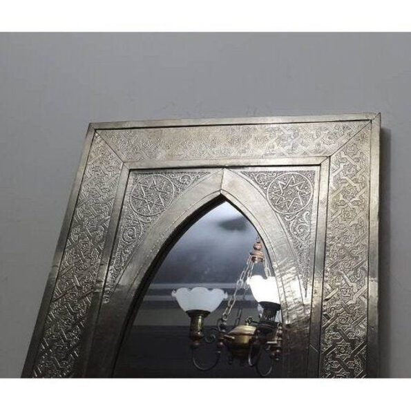 Beautiful Handmade Moroccan Mirror, Wood and Brass - Image 8