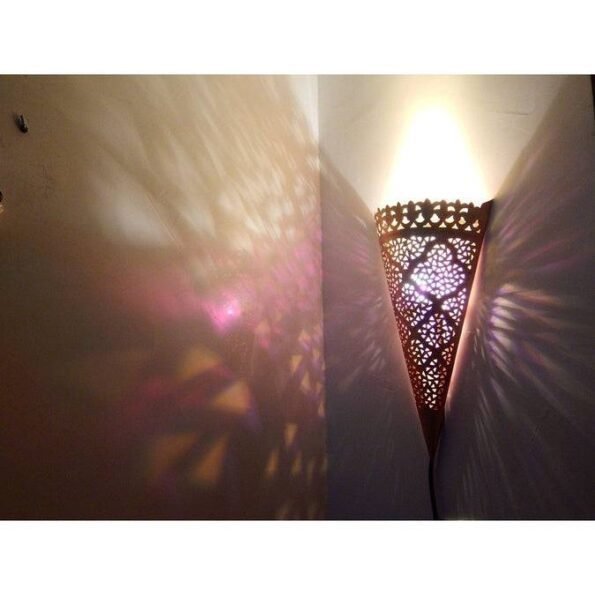 15,7 inches Moroccan Wall Sconce, Hanging Wall Light Boho Lighting, Modern Lighting, Moroccan lamps, Metal Wall Lamp, Brass Wall Light - Image 3