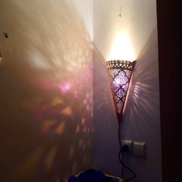 15,7 inches Moroccan Wall Sconce, Hanging Wall Light Boho Lighting, Modern Lighting, Moroccan lamps, Metal Wall Lamp, Brass Wall Light