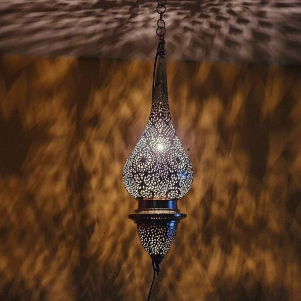 Handmade pendant light, Moroccan lighting, hanging light, designer lamp. 5 colors available, made from copper - Image 4