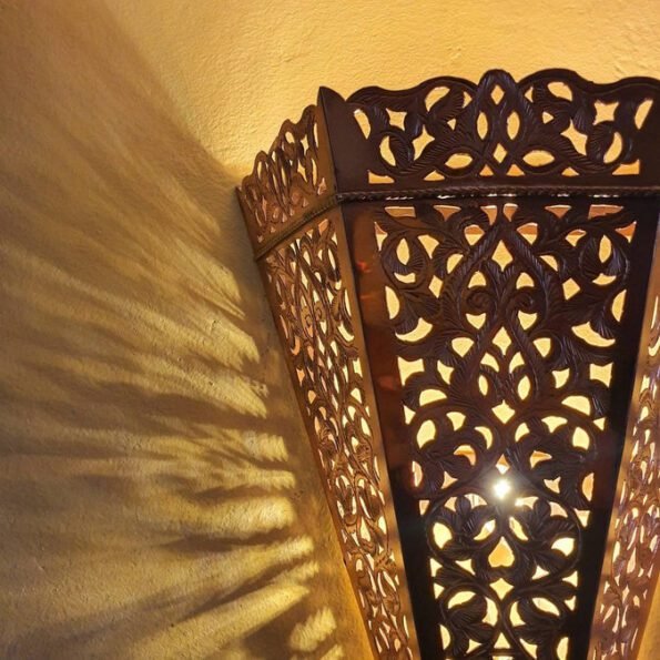 Floral Design Wall Light - Handmade Art Deco lighting - Moroccan Lighting - Flower draw light - Wall Decor - Sconce - - Image 3