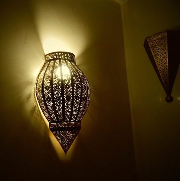 17,7 " Original Wall Sconce, Moroccan Lamp, Wall Lamp, Wall decor, Boho Lighting, wall Light, Art Deco Light, art deco decor, design lamp - Image 5