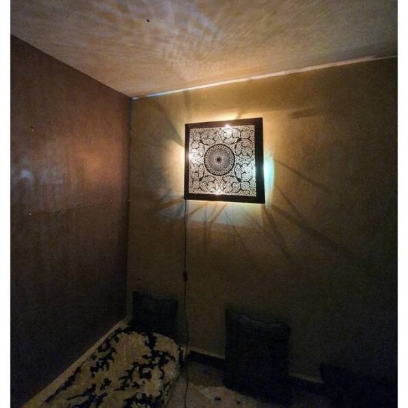 Square Wall Lamp, Ceiling light, Moroccan Lighting, Art Deco Design, Handmade By Master - Image 2